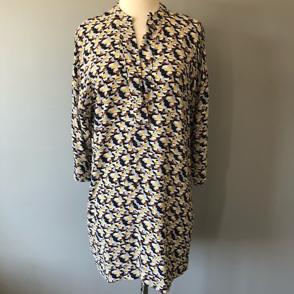 Zara Gometric Tunic V-neck dress Grey Size Small - Picture 3 of 14